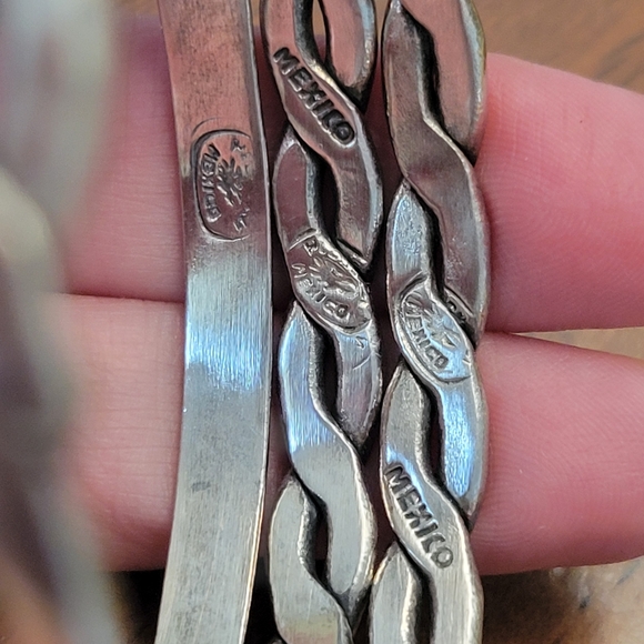 Sterling silver Mexican Silver Bracelet Lot - Picture 8 of 12